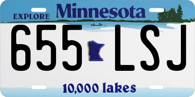 MN license plate 655LSJ