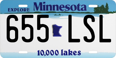 MN license plate 655LSL
