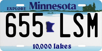 MN license plate 655LSM