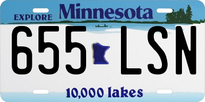 MN license plate 655LSN