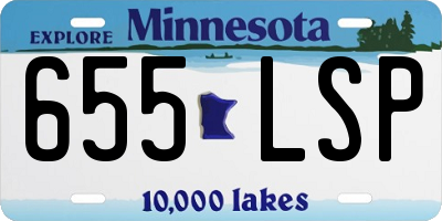 MN license plate 655LSP