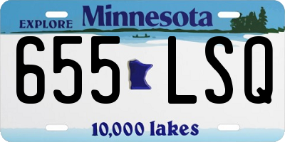 MN license plate 655LSQ