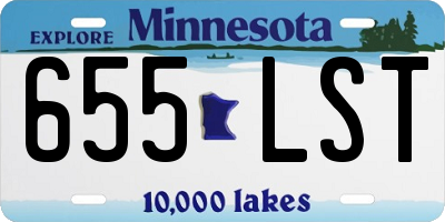 MN license plate 655LST