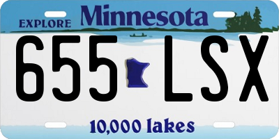 MN license plate 655LSX
