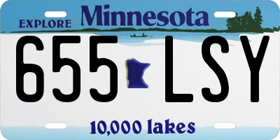 MN license plate 655LSY