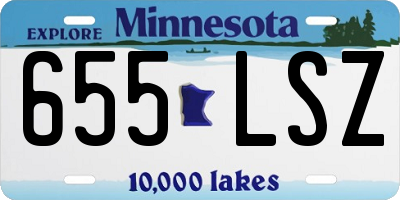 MN license plate 655LSZ