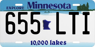 MN license plate 655LTI