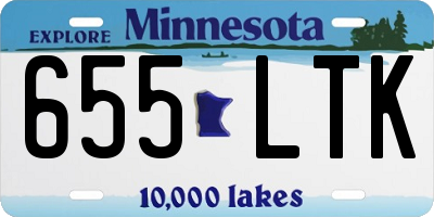 MN license plate 655LTK