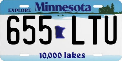 MN license plate 655LTU