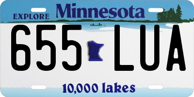 MN license plate 655LUA
