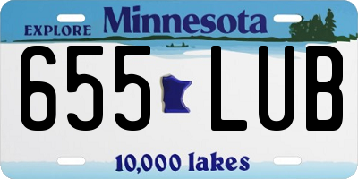MN license plate 655LUB