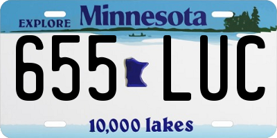 MN license plate 655LUC