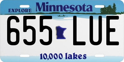 MN license plate 655LUE
