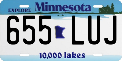 MN license plate 655LUJ