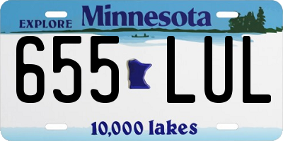 MN license plate 655LUL