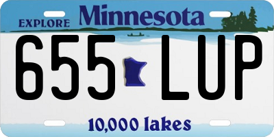 MN license plate 655LUP