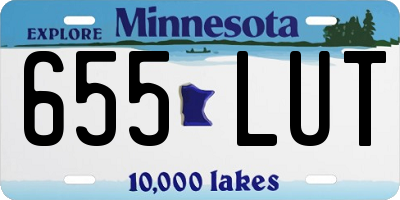 MN license plate 655LUT