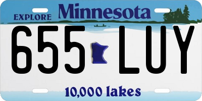 MN license plate 655LUY