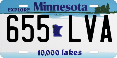 MN license plate 655LVA