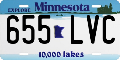 MN license plate 655LVC