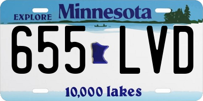 MN license plate 655LVD