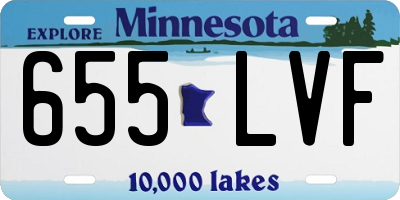 MN license plate 655LVF