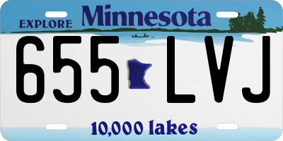 MN license plate 655LVJ