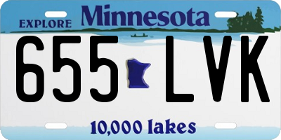 MN license plate 655LVK