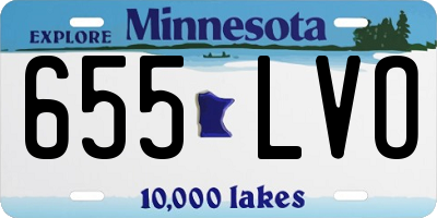 MN license plate 655LVO