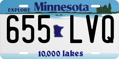 MN license plate 655LVQ