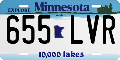 MN license plate 655LVR