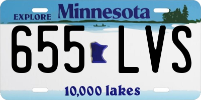 MN license plate 655LVS