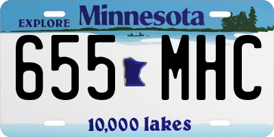 MN license plate 655MHC
