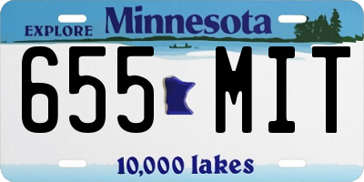 MN license plate 655MIT