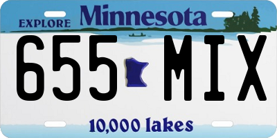 MN license plate 655MIX