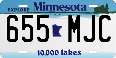 MN license plate 655MJC