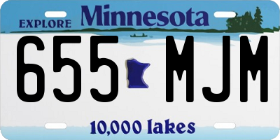 MN license plate 655MJM