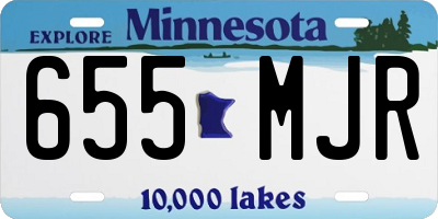 MN license plate 655MJR