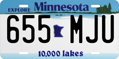 MN license plate 655MJU