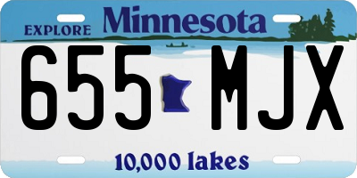 MN license plate 655MJX