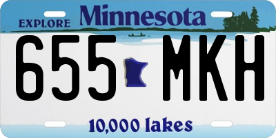 MN license plate 655MKH