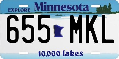 MN license plate 655MKL