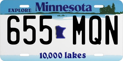 MN license plate 655MQN