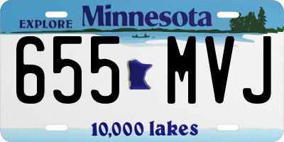 MN license plate 655MVJ