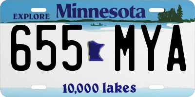 MN license plate 655MYA