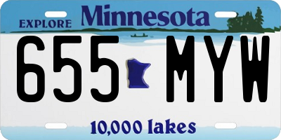 MN license plate 655MYW