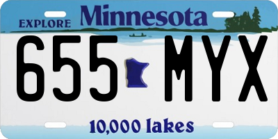 MN license plate 655MYX