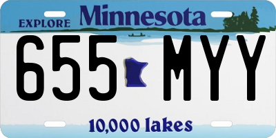 MN license plate 655MYY