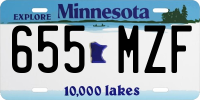 MN license plate 655MZF