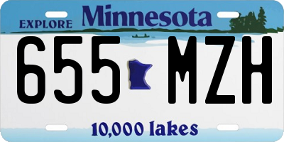 MN license plate 655MZH